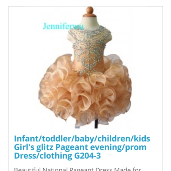 Jennifer wu girls size 4/5 pageant dress - Picture 2 of 3